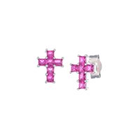Orecchini Amen Donna Croci in Argento Zircone ECQBR - ECQBR